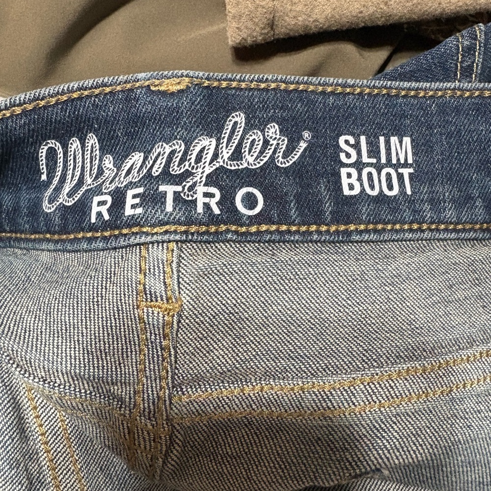 Wrangler Dark Blue Denim Pants - Picture 3 of 4
